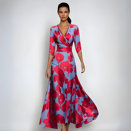 Izabel - Vestido lujoso con diseño floral